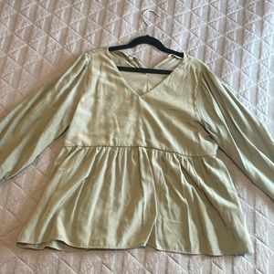 Chelsea & Violet Girls army green blouse